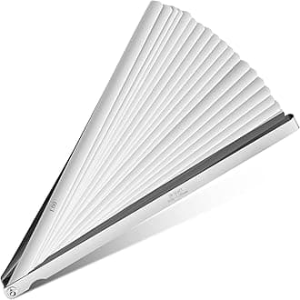 Stainless Steel Feeler Gauge Measuring Tool Dual Marked Metric and Imperial Gap Measuring (0.05-1.00 mm, 20 Blades)