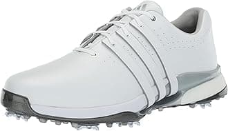 adidas Men's Tour360 24 Boost Golf Shoes, Footwear White/Silver Metallic, 9.5 Wide