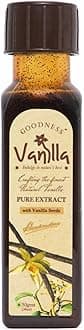 Goodness Vanilla 100% Natural Premium Vanilla Extract Liquid for Baking, Desserts, Whipped Cream & Frosting - 50 gm (Pack of 1)