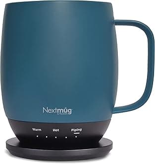 Nextmug - Temperature Control, Self Heating Coffee Mug (Slate Blue - 14 oz)