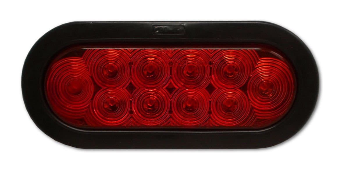 Jammy J-66-RK 6" Oval Red LED Stop Tail Turn Light Multi-Function