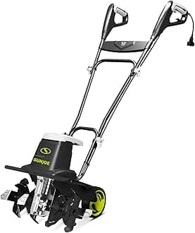 TJ603E 16-Inch 12-Amp Electric Tiller and Cultivator, Green