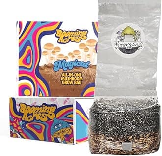 The Micro Magical 3lb All in One Mushroom Grow Bag | Mushroom Grow Kit | Harvest Your own Happiness | Discover The Magic of Growing Mushrooms - 3lb Grow Bag Mushroom Starter Kit