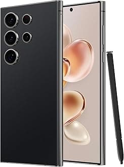 I24 Ultra Unlocked Smartphone,6GB+256GB Built in Pen with128GB Memory Card Cell Phone Android 13, 6.8" HD Screen Unlocked Cell Phone, 6800mAh, 48MP+108MP Dual Camera/Fingerprint Lock (Black)