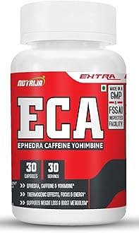 - ECA - Ephedra, Caffeine & Yohimbine Stack - Servings - 30 Capsules