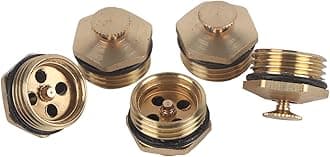 Brass Misting Nozzles, 5-Piece, Adjustable ½ Inch, Water Atomizing Spray for Outdoor Cooling, Agricultural Lawn, Garden Irrigation