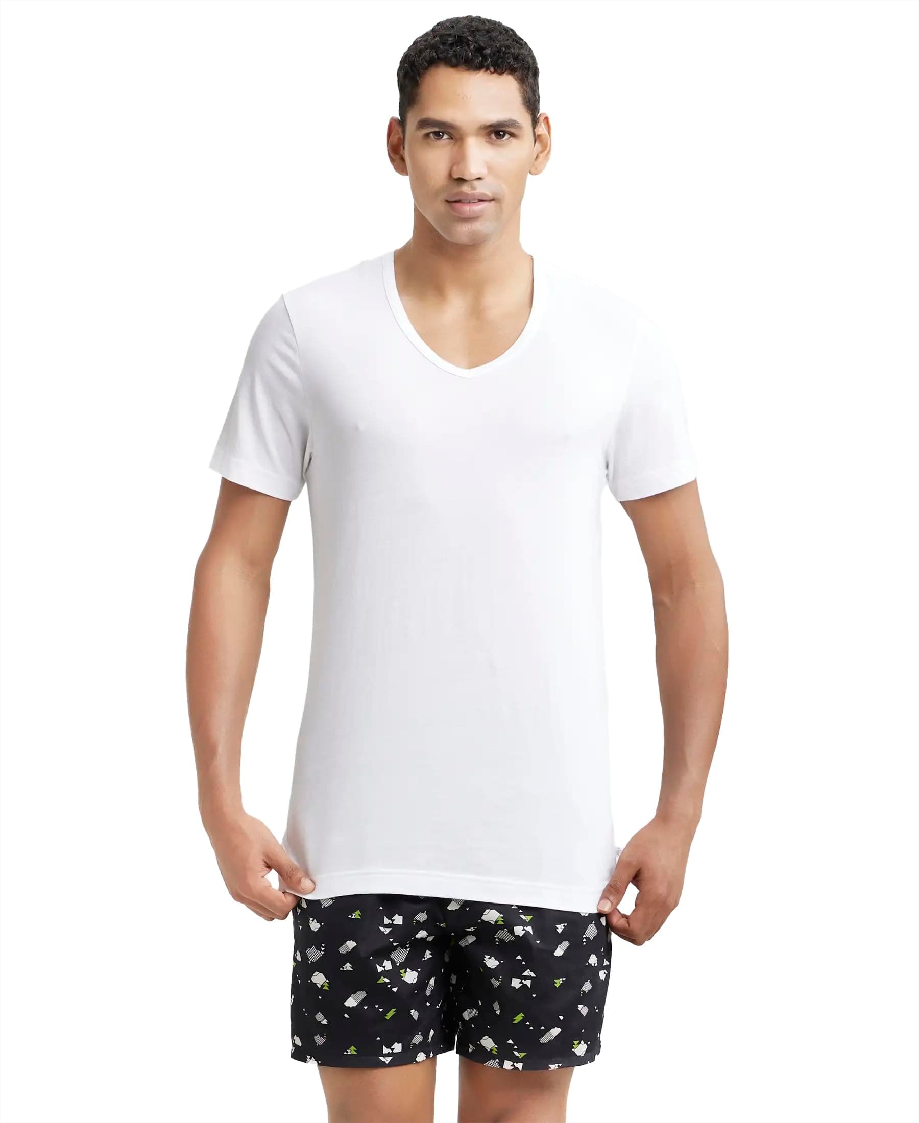 Men's Sleeved V-Neck Undershirt