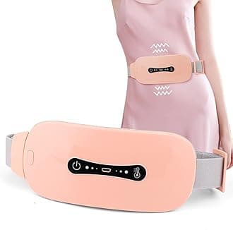 Pain Relief Heating Pad, Period Heating Belt & Menstrual Cramp Massager with 3 Heat Levels & 3 Massages Modes Rechargable Electric Fast Warming Belly Belt, Gifts for Women Mother & Girl, Pink