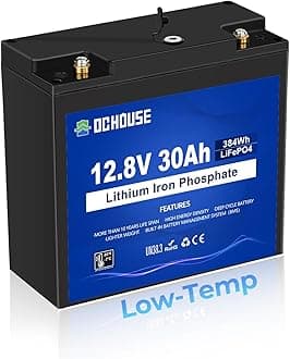 – 12V 30Ah Mini LiFePO4 Battery with DC Port, 30A BMS with Low Temp Cut-Off, BCI Group U1, 4000+ Cycles, Replace 12V 20Ah/35Ah for Electric Wheelchair, Ham Radio, Golf Trolley, Mobility Scooters