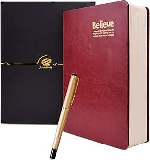 SAYEEC Classic Vintage Soft Faux Leather Cover , 360 Sheets 720 Pages Thick Lined Paper Notebook Memo Journal Notepad Diaries Drawing Sketchbook