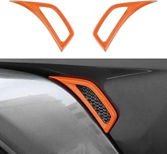 Voodonala for Jeep JL ABS Side Air Conditioning Vent Outlet Decoration Trim for 2018-2022 Jeep Wrangler JL JLU Gladiator JT Orange