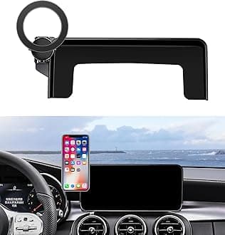 Car Phone Holder for 2020-2022 Mercedes Benz GLC / 2019-2021 C-Class / 2020-2022 V-Class Accessories 10.25-Inch Screen Fixed Clip, 360° Rotation Phone Mount Compatible with MagSafe