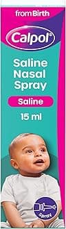 Saline Nasal Spray (1 x15ml), Calpol Decongestant Nasal Spray For Blocked Nose Relief, Non-Medicated Treatment to Wash Away Mucus, Suitable for All Ages