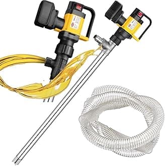 Electric Oil Barrel Pump, 130L/min Large Suction Fuel Drum Pump, 1000W Battery Powered Oil Transfer Pump, 3 Adjustable Speed Diesel Transfer Pump, Liquid Transfer Pump for High Viscosity Liquid