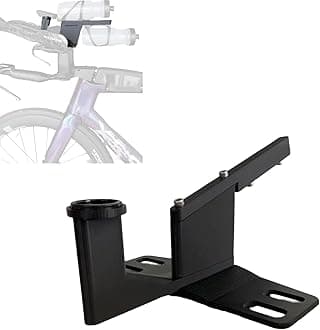Double BTA Water Bottle Holder for Triathlon & Ironman, Lightweight ABS CF Mount, Adjustable Angle & Height, Easy Install, Multi-Option Cockpit Compatible (Upgrade)