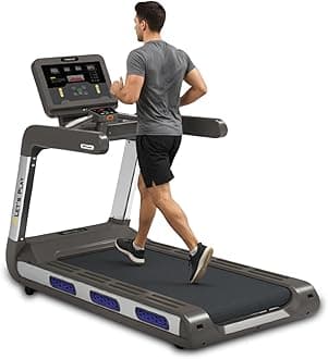 - Let's Play LP-Future-X Commercial Treadmill for Gym I 8 Hp Peak Ac Motor Comes with Japenese Technology & Vaccum Based Shock Absorption Deck I Wireless Phone Charger I Max User Weight 220 Kg