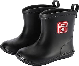 Toddler Rain Boots Baby Kids Easy-on Rain shoes Children Waterproof Shoes for Boys Girls(1-6 Years)
