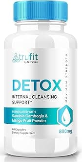 TRU FlT Detox Pills, TRU FlT Keto Capsules - Advanced Formula to Support Internal Cleansing, TRU-FlT Keto ACV Supplement, Keto Vitamins, True FlT Keto Nutrition, TRU FlT Powder Reviews (60 Capsules)