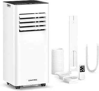 ZAFRO Portable Air Conditioner, 10,000 BTU, 4 Modes, Portable AC Unit with Fast Cooling, Energy Saving, Remote Control, 24 Hour Timer