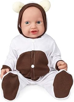 Vollence 18 inch Full Silicone Baby Dolls Realisitc, Not Vinyl Dolls, Reborn Baby Child Gifts - Girl