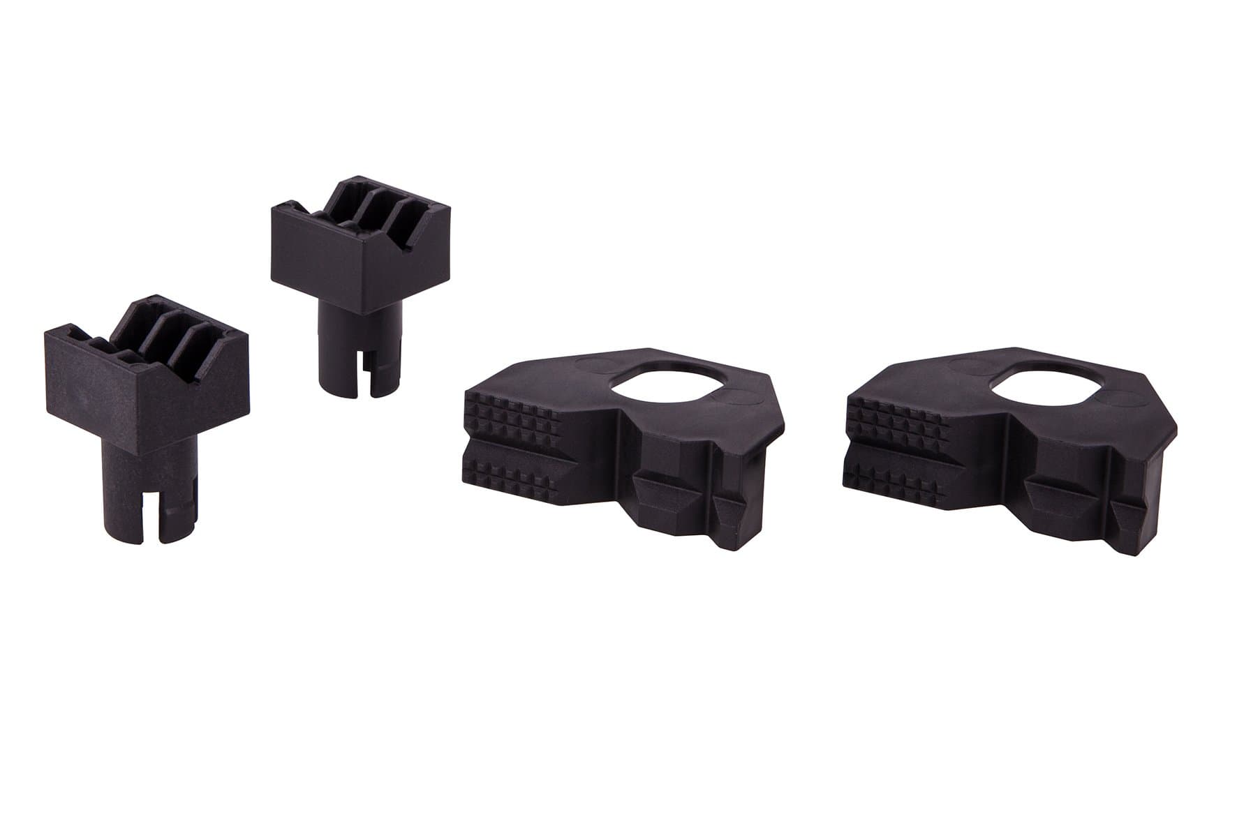 wolfcraft Clamping Jaw Set for Securing Horizontal and Round Workpieces, 4 Pcs. I 6174000 I for numerous Clamping Options on All Tables with 20 mm bore Holes