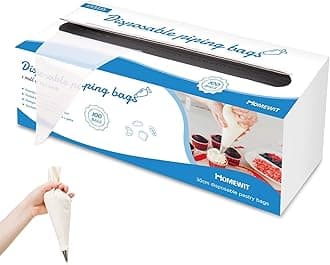 100 PCS Disposable Piping Bags, Homewit Clear Plastic Pastry Bags 12 Inch Transparent Medium Icing Bags, Thickened Icing Piping Bags for Baking Cake Cupcake Dessert Cookies Decoration (30 x 20 cm)