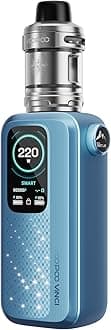 Voopoo Vinci Spark 220 Kit, 5W- 220W, Dual 18650mAh (sold separately), Adjustable Airflow, 1.47" TFT screen, No E-liquid, No Nicotine (Starlit Blue)