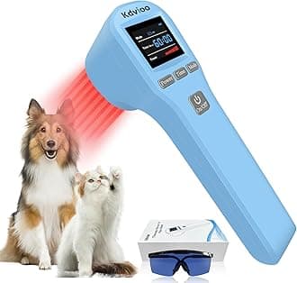 Cold Laser Therapy Device, Portable Red Light Therapy with 4pcs 808nm and 16pcs 650nm, Near Infrared Laser Therapy Relieve Pain and Accelerates Wound Healing for Pets Dogs Horse Cats (Blue)