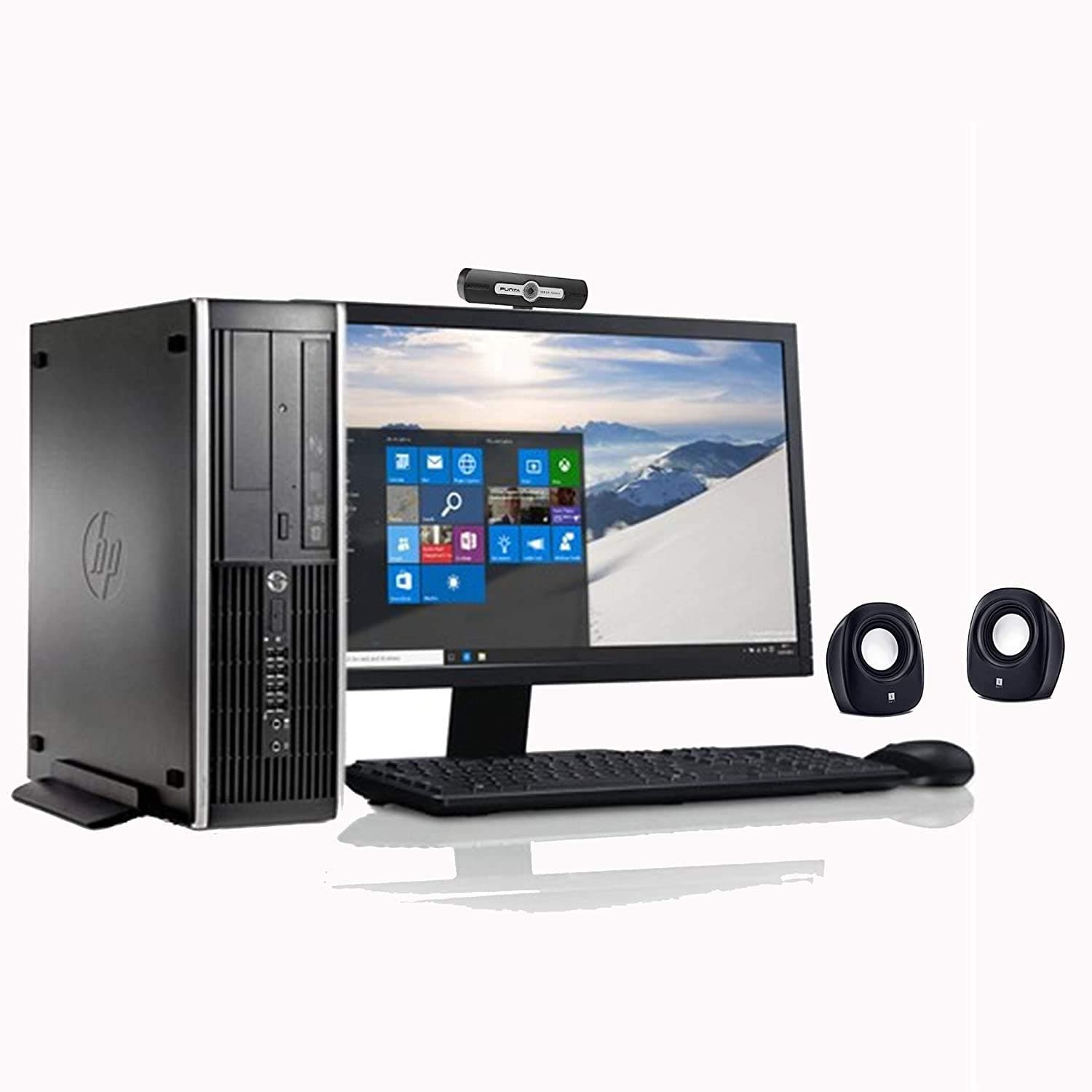 (Refurbished) HP Compaq dc7800 Base Model Convertible Minitowe PC Desktop (Intel Core 2 Duo E6750 2.66 Ghz, 4 GB RAM/320 GB HDD/Windows 7, MS Office/Ethernet,VGA,with Moniter, Keyboard and Mouse, Black