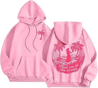 Puff Graphic Oversized Hoodies for Women Teen Girls Kids Trendy Cute Preppy Sweatshirt Long Sleeve Y2K Tops with Pockets