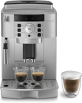 Fully Automatic Bean To Cup Coffee Machine With Built in Grinder, One Touch Espresso Cappuccino Latte Machiato Maker, Italian design, Best for Home & Office, ECAM22.110.SB, Silver