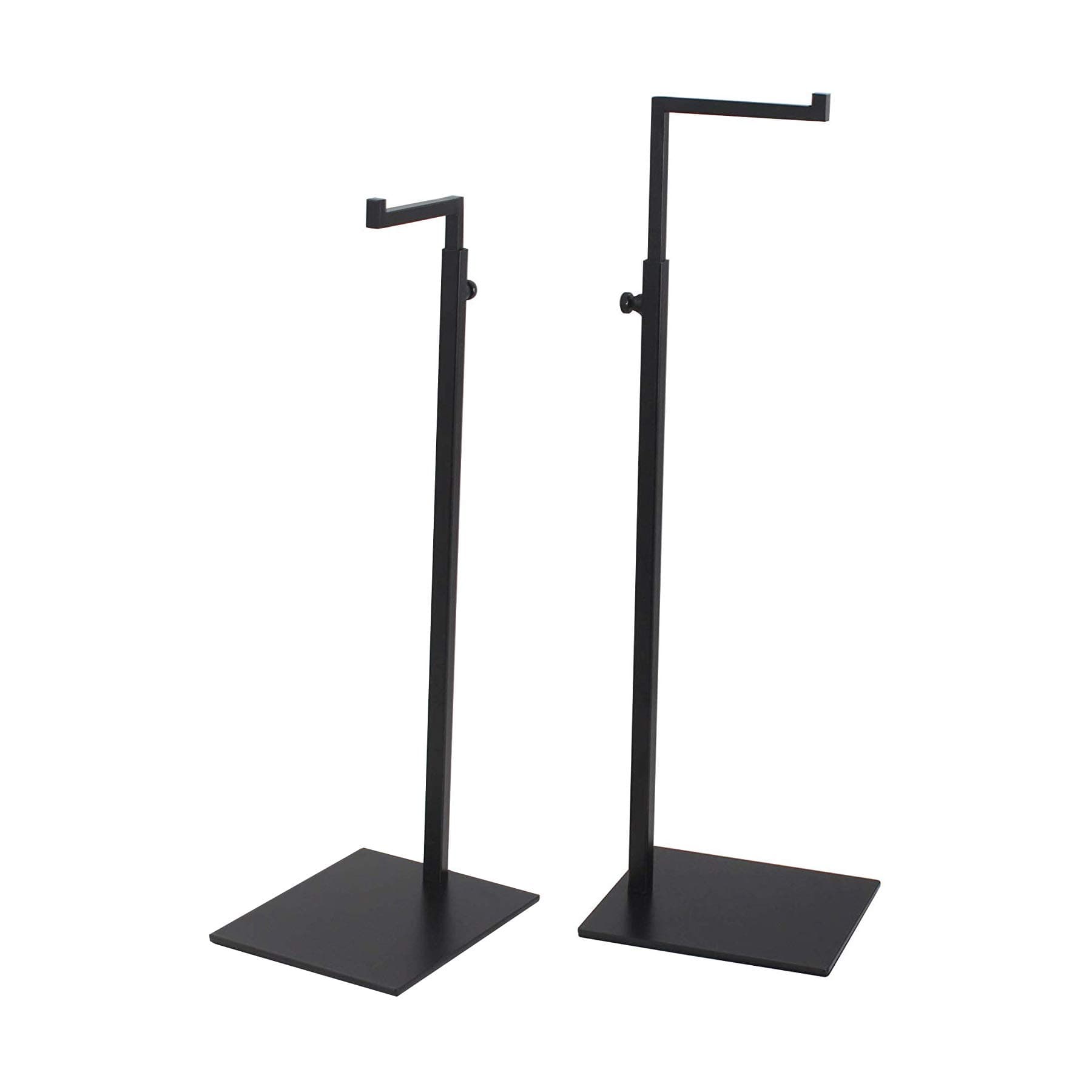 Black Bag Handbag Display Stand - Set of 2 Retail Countertop Adjustable Height Purse Display Stands Rack - Metal Purse Display Holder for Trade Show