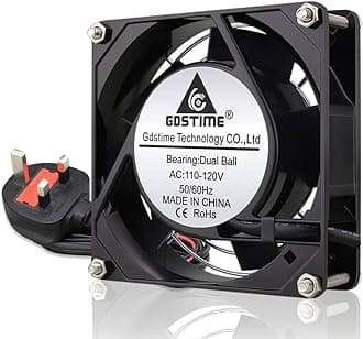 GDSTIME 240V Fan 92mm x 25mm Axial Cooling Fan AC 220V 2500 RPM 25 CFM Brushless Industrial Dual Ball Bearing for PC CPU and Case DIY ventilation Cooling