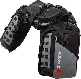 Highland X2 Rackless Luggage System w/Medium Dry Duffel/Large Bottle Holders Standard Heat Shield Black/Grey