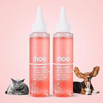 Ear Care+ | Ear Cleaning Solution for Dogs and Cats | Prevents Infections, Soothes Itching, Removes Wax, Eliminates Ear Odour | Non-Irritating Dog Ear Cleanser | 100ml (Pack of 2)