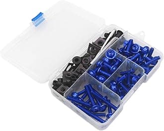 Motorcycle Nut Bolt Parts For Bajaj For Pulsar Ns 200 Rs200 Ns200 N250 180/125 For Dominar 400 177 PCS Motorcycle Fairing Bolts Kit(Blue)