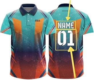 Dika Sports Custom Add Name and Number Jersey for Men Cricket t-Shirt | 2 Year to 5XL