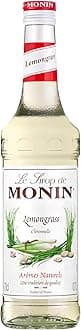 MONIN Premium Lemongrass Syrup 700ml for Cocktails and Mocktails. Vegan-Friendly, Allergen-Free, 100 Percent Natural Flavours and Colourings