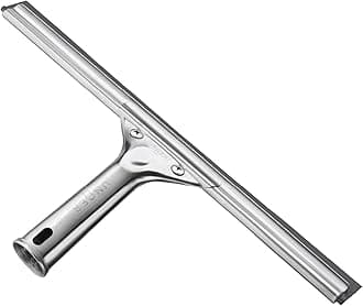 Unger 92101 Professional Stainless Steel Heavy-Duty Squeegee, Silver, 12"