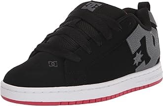 DCMen's Court Graffik Casual Skate Shoes, Black/Grey/Red, 9.5
