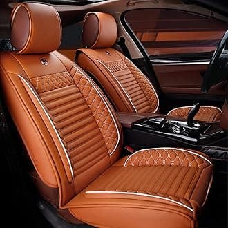 Custom Car Seat Covers Fit for 740 2011-2022 5-Seat Full Set All Weather PU Leather Front Rear Seat Protector with Waterproof Airbag Standard Edition Orange