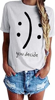 BLACKMYTHWomen's T-Shirts Cotton Funny Grahpic Design Casual Short Sleeve Top Tees