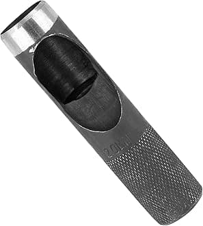 Bivethoi 20mm Round Gasket Punch, Carbon Steel Hollow Hole Cutter Tool, Watch Band Leather Hole Punch for Belts Fabric Canvas Paper Plastic Craft (Metric)