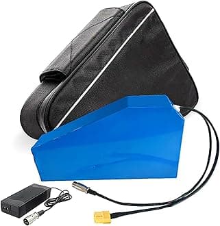 52V 48V 36V Triangle Battery 48V E-Bike Battery 20Ah - 30Ah Triangle Ebike Lithium Battery with Fast Charger + BMS + Triangle Bag for 0-2000W Motorcycle Mountain Bicycle,36v,22.5AH(XT60)