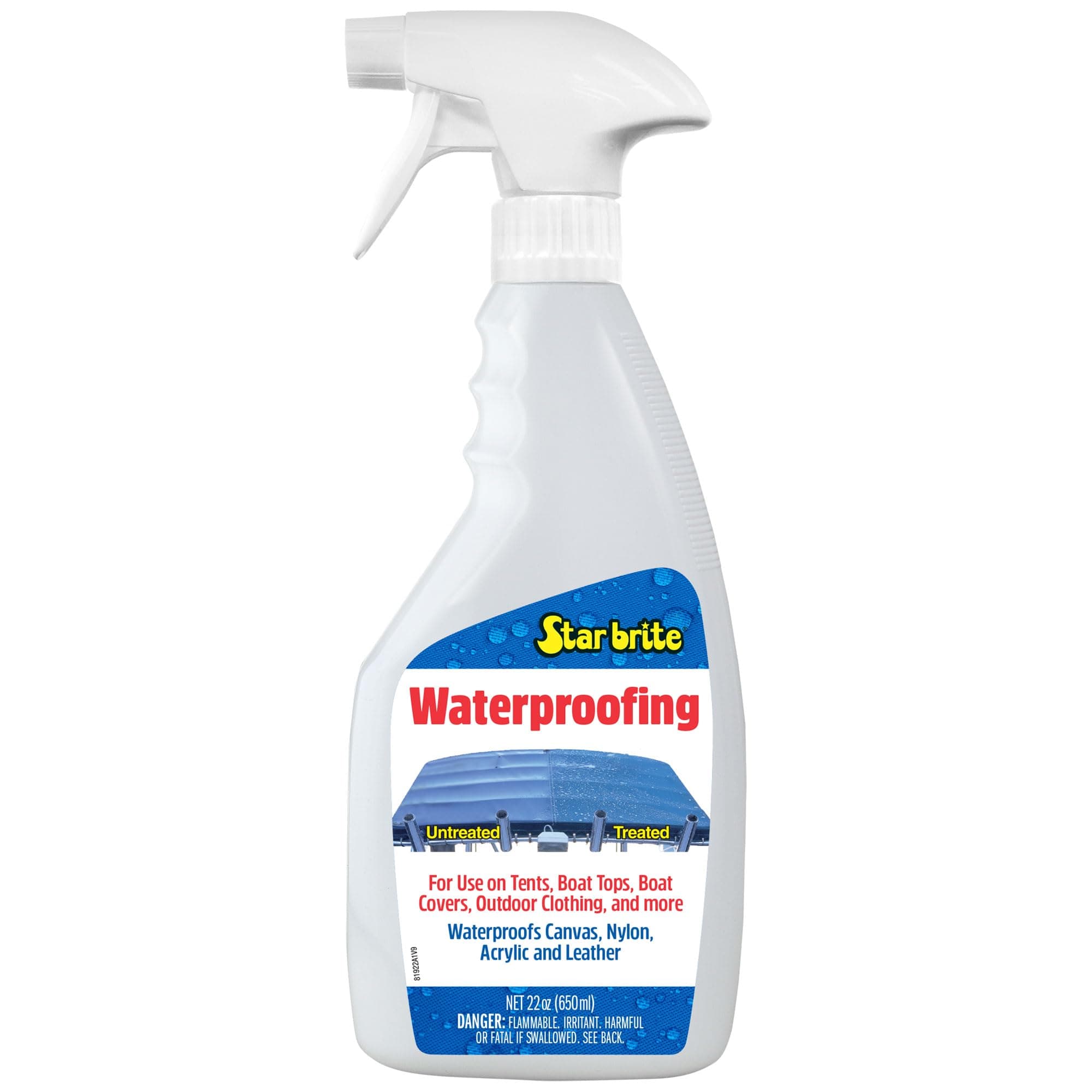 Waterproofing Spray, Waterproofer + Stain Repellent + UV Protection for Boat Covers, Car Covers, Bimini Tops, Tents, Jackets, Backpacks, Boots, Awnings, Patio Covers & More