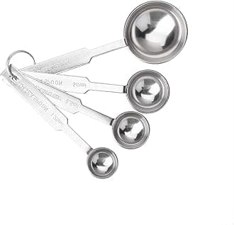 Stainless Steel Measuring Spoon for Dry or Liquid/Kitchen Gadgets for Cooking & Baking Cakes/Measuring Spoons Set (Set of 4 Spoons)