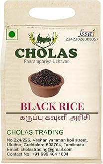 Cholas Black Rice | Karuppu Kavuni Rice | கருப்பு கவுனி | 1 Kg