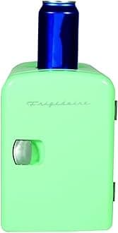 Frigidaire Mini Portable Compact Personal Fridge Cooler, 4 Liter Capacity Chills Six 12 oz Cans, 100% Freon-Free & Eco Friendly, Includes Plugs for Home Outlet & 12V Car Charger - Mint