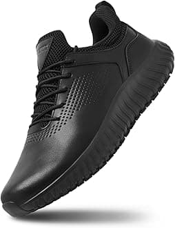 SHULOOK Men's Non Slip Work Shoes Slip On Sneakers Waterproof Food Service Kitchen Chef Restaurant Slip Resistant Walking Shoes Lightweight Comfortable Working Footwear