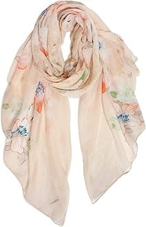Lightweight Scarves Fashion Flowers Print Women Cotton Wrap Scarf Head Shawl Spring Gift